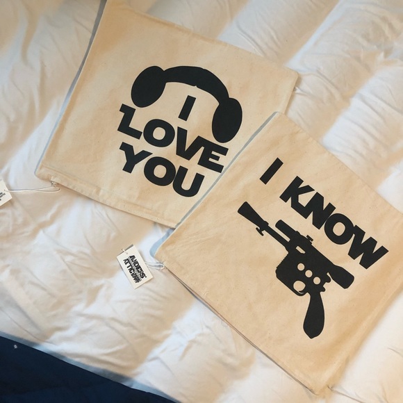 NWT Star Wars Han Solo Leia Pillow Cover Set - Picture 2 of 2